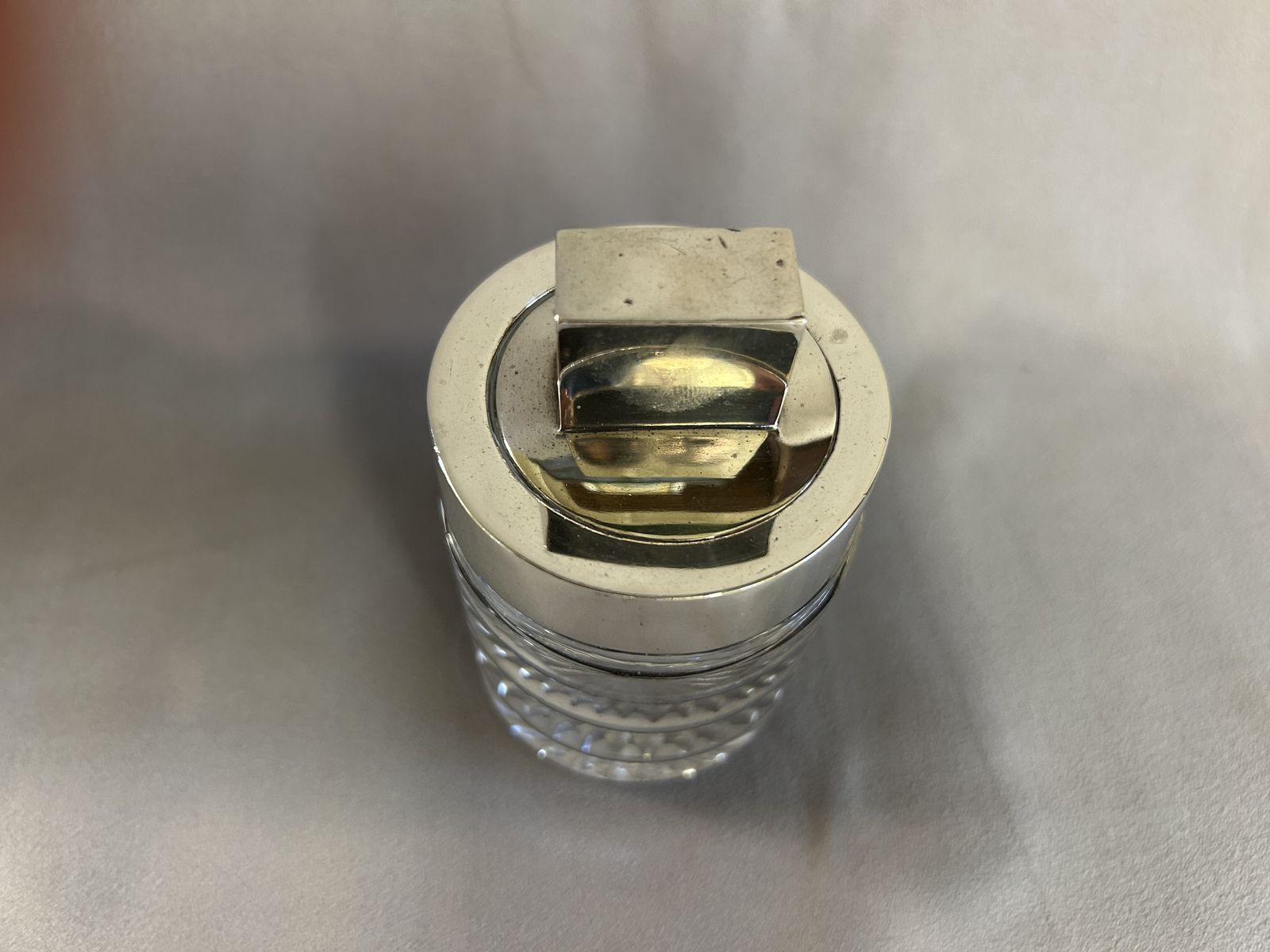 Victorian Silver Topped Glass Jar   London 1890   Brockwell & Sons photo 100.0
