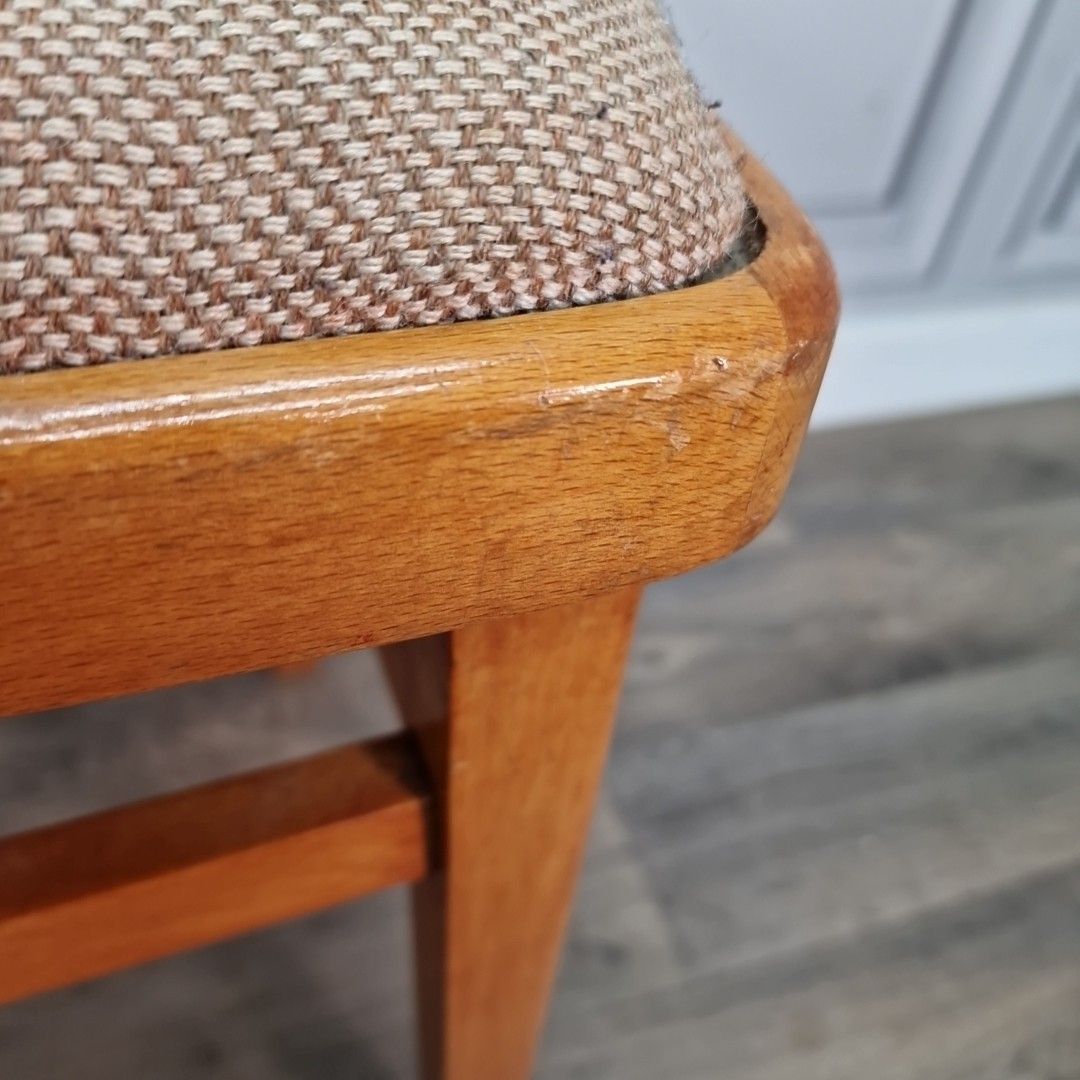 60.0 Vintage Wooden Dining Chair – Beech Wood Frame – Mid Century Retro Kitchen Seat photo
