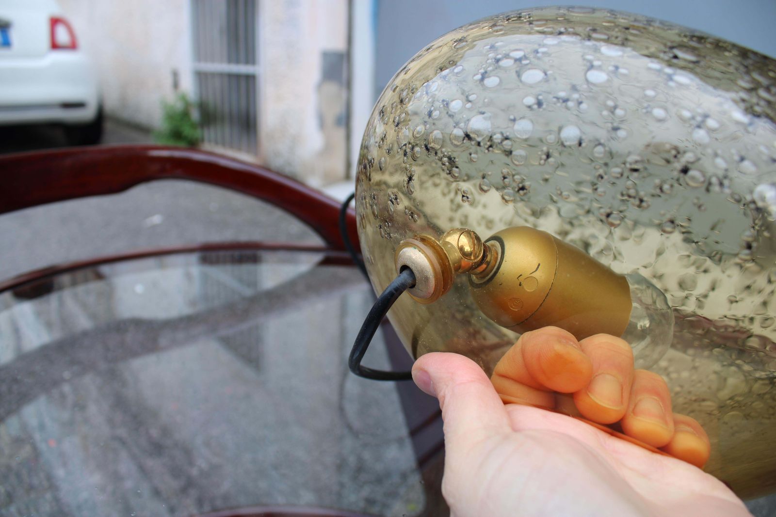 Veart Venini Sasso Vetro Di Murano Pulegoso 1970s Table Lamp photo buy