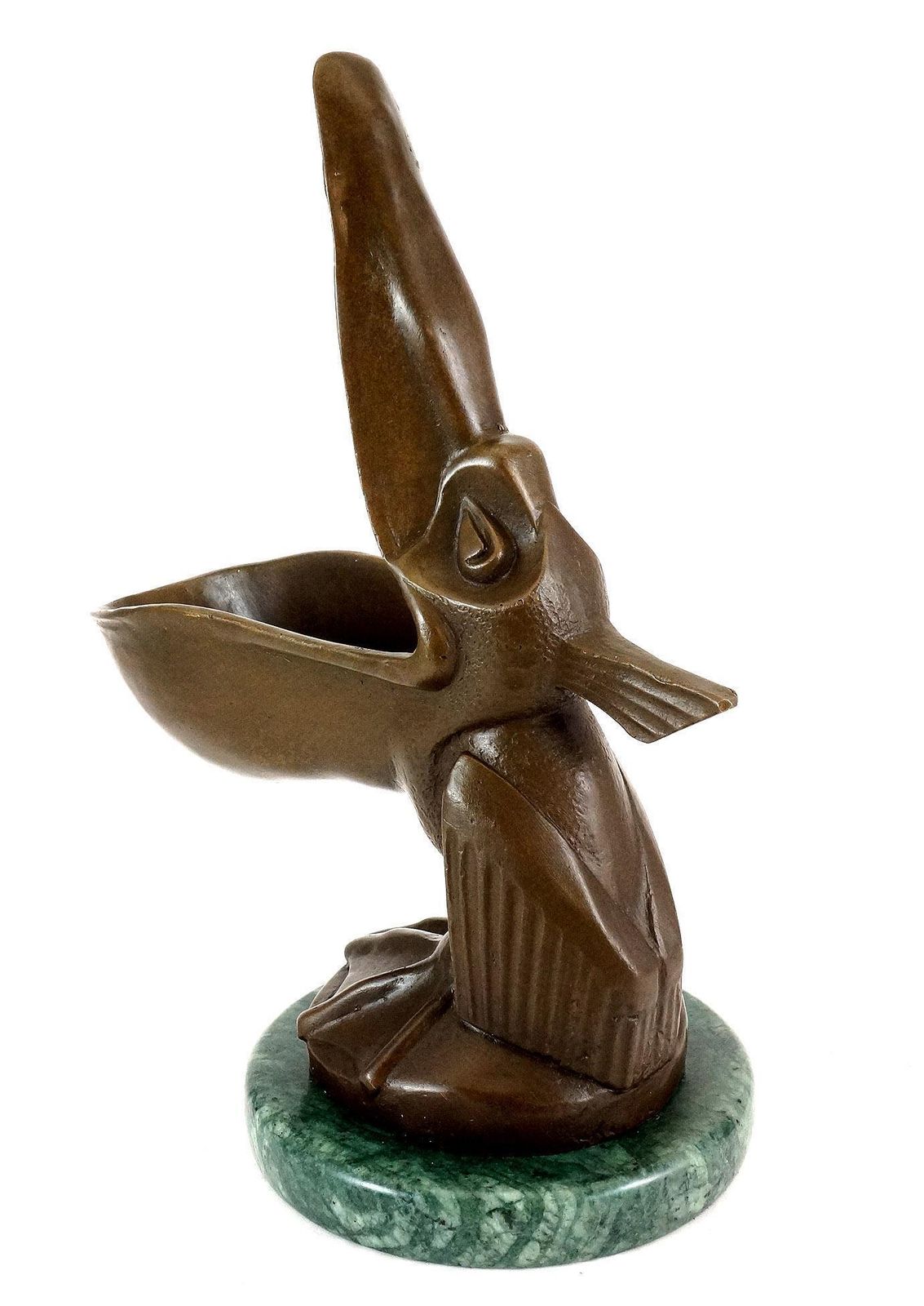 Art Deco Style Pelican Pocket Watch Holder In Bronze, Inspired By Leopold Verler photo buy
