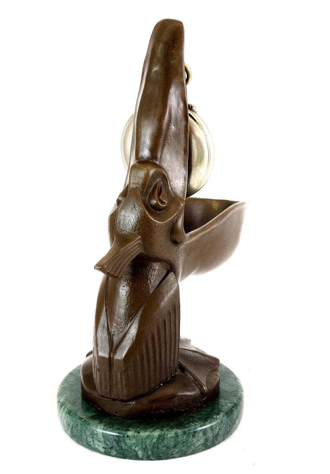 photo furniture Art Deco Style Pelican Pocket Watch Holder In Bronze, Inspired By Leopold Verler