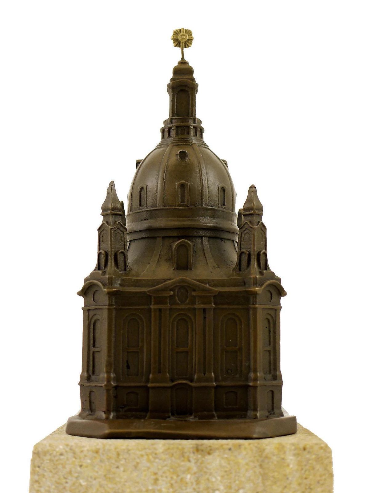 Bronze Church Sculpture Of The Dresden Frauenkirche, XVIII Century Style photo 943.0