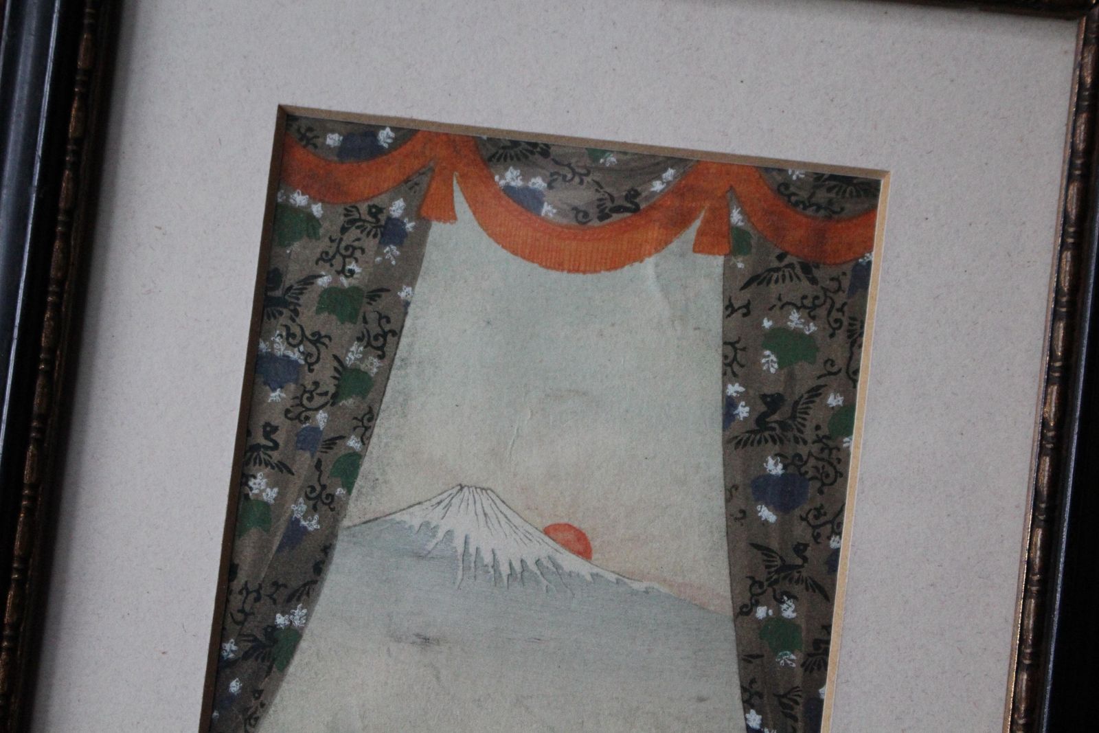 1906 Ink & Watercolour Mount Fuji At Sunrise Japanese Japan photo buy
