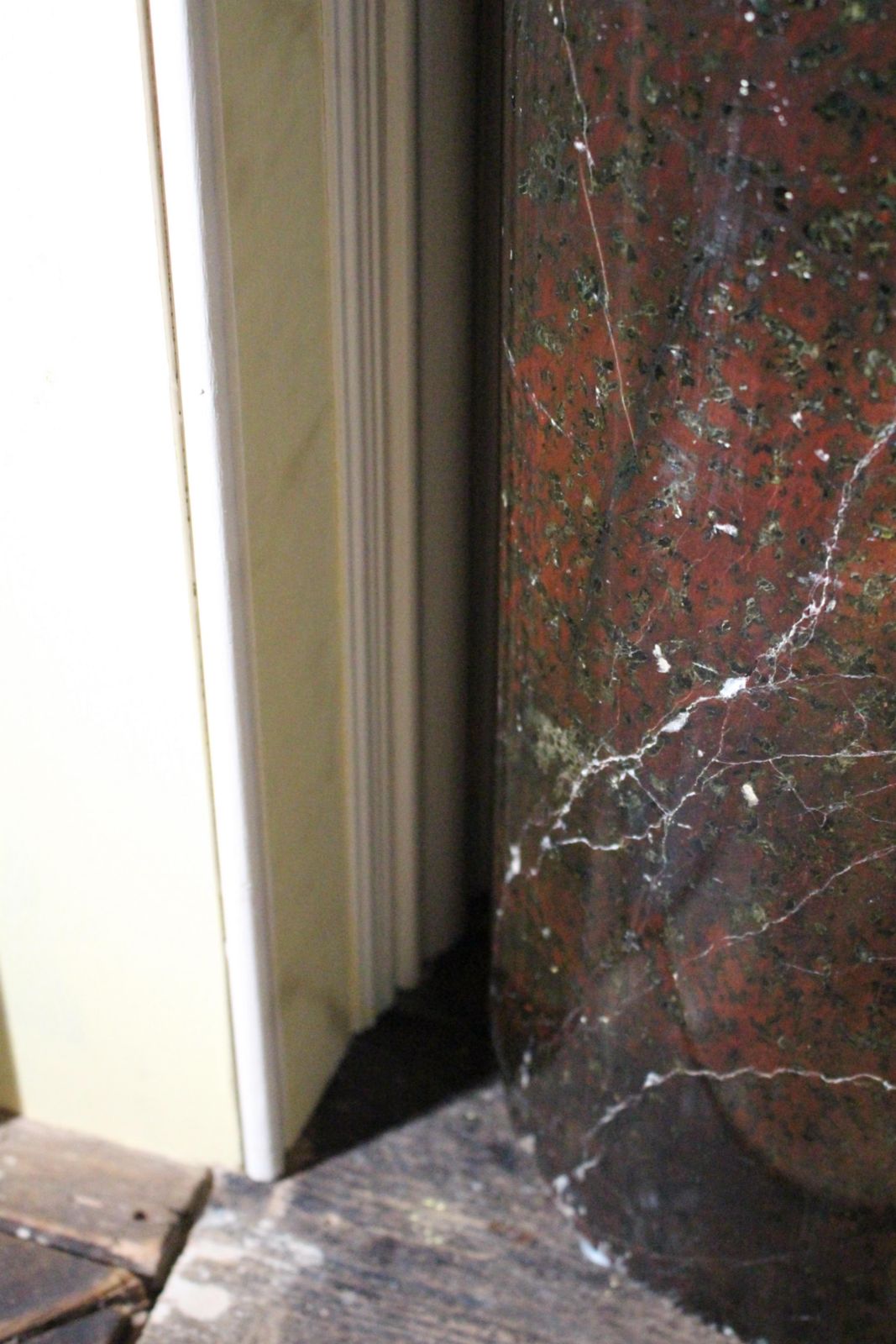 photo furniture 19th Century Rosso Levanto Marble Plinth Column Bust Country House Sculpture