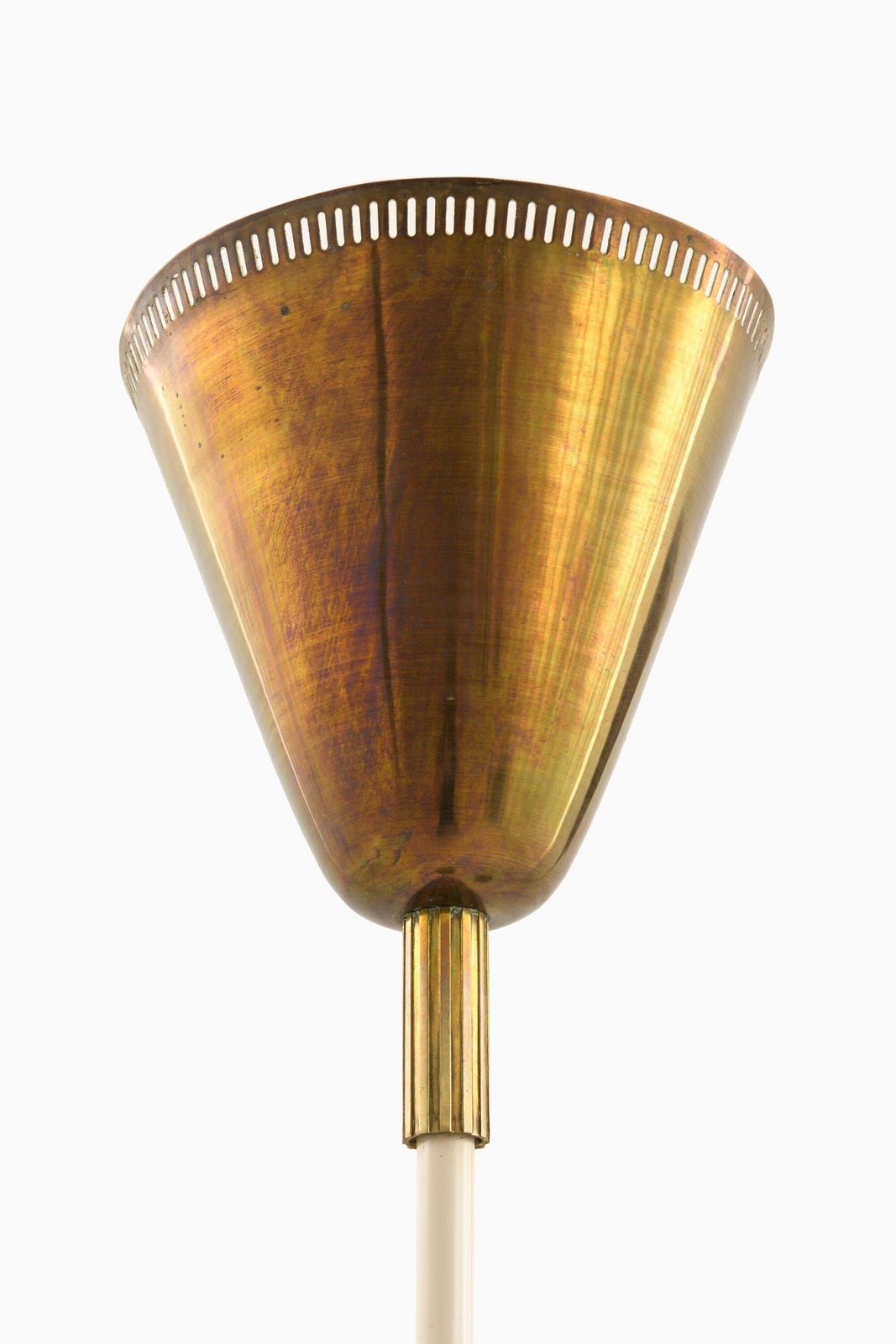 Set Of 2 Floor Lamps In Brass And Lacquered Metal, 1950s photo for sale
