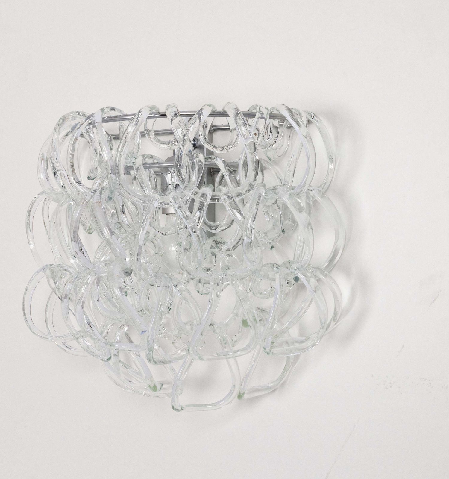Large Pair Of Angelo Mangiarotti Murano Sconce Wall Lights, Vistosi, Italy, 1960 photo furniture