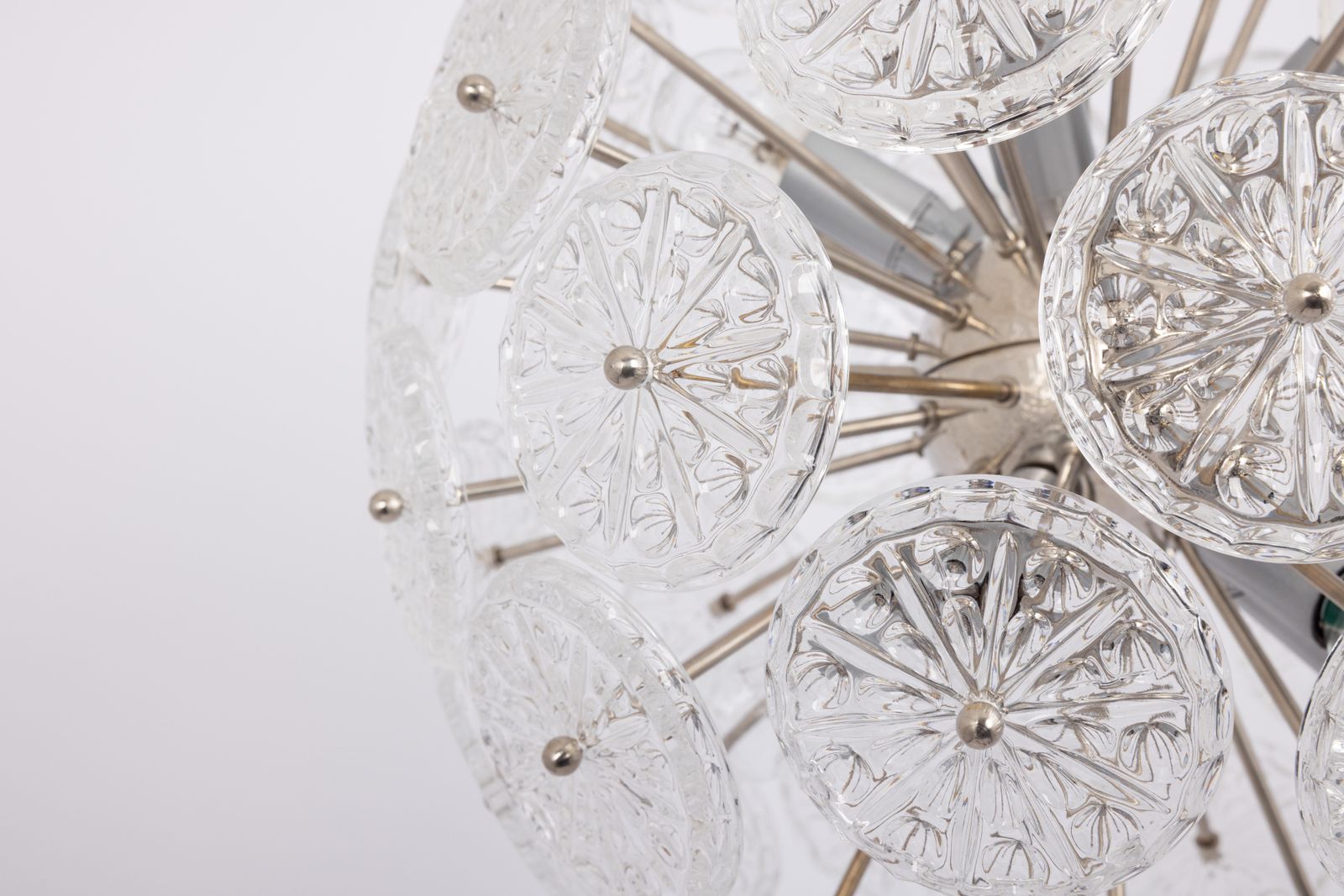 photo buy Stunning Floral Chrome Sputnik Chandelier, Germany, 1960s