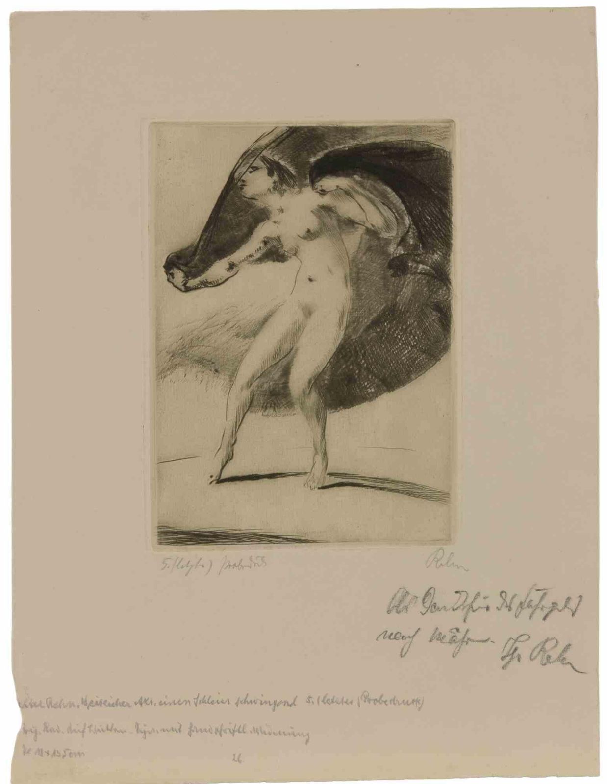 Walter Richard Rehnembracing Figures / Symbolist Allegory   Etching By W.R. Rehn Early 20th Centuryearly 20th Century photo furniture