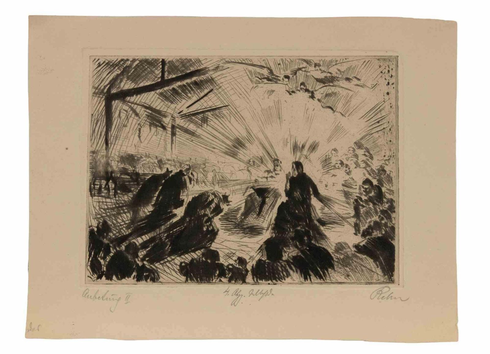 Walter Richard Rehnawakening II (Auferstehung II)   Etching By W.R. Rehn   1920s1920s photo furniture