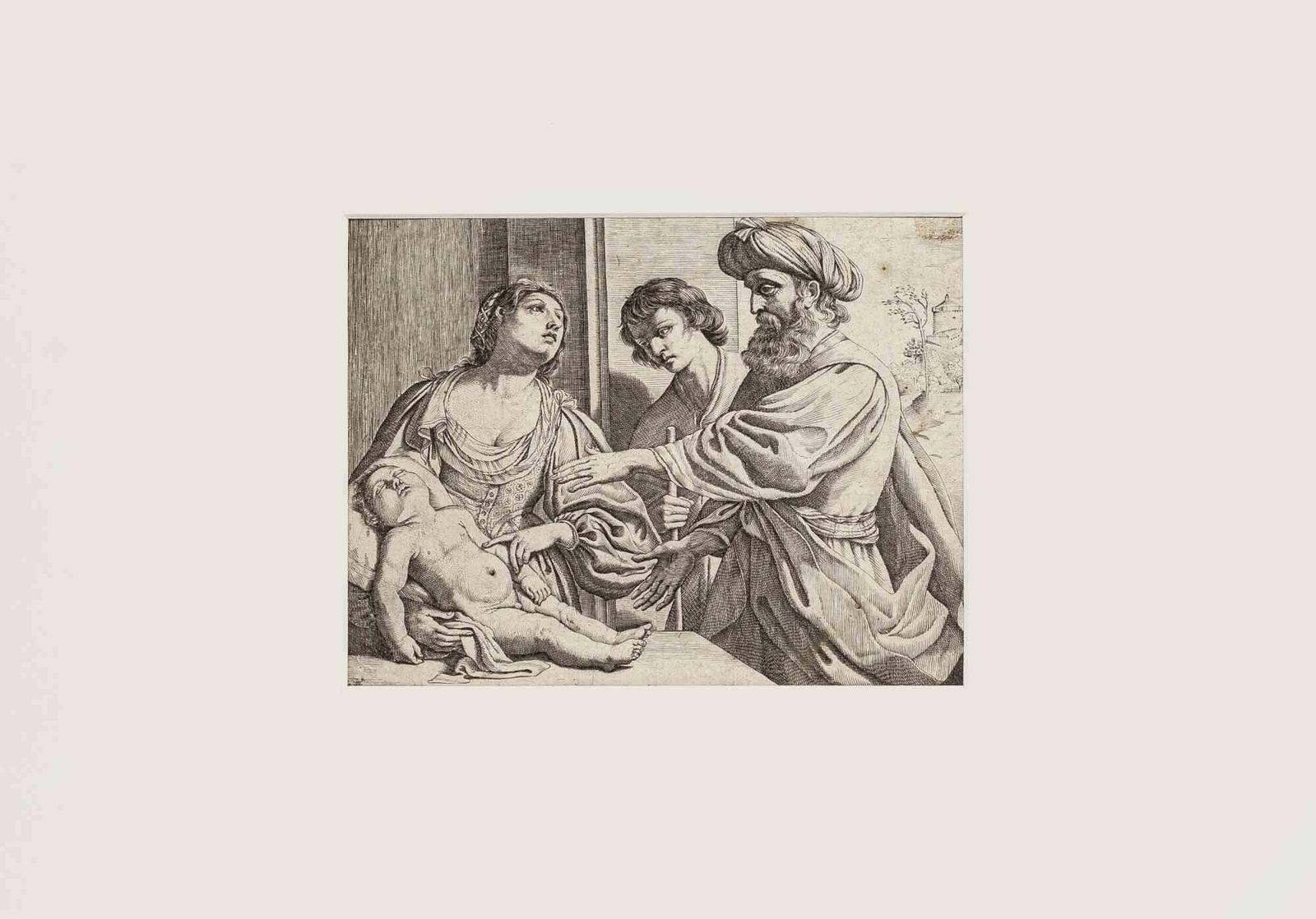 Giovanni Battista Pasqualinielisha Resurrects The Shunammite's Son   Etching By G. B. Pasqualini   1627ca1627 Ca