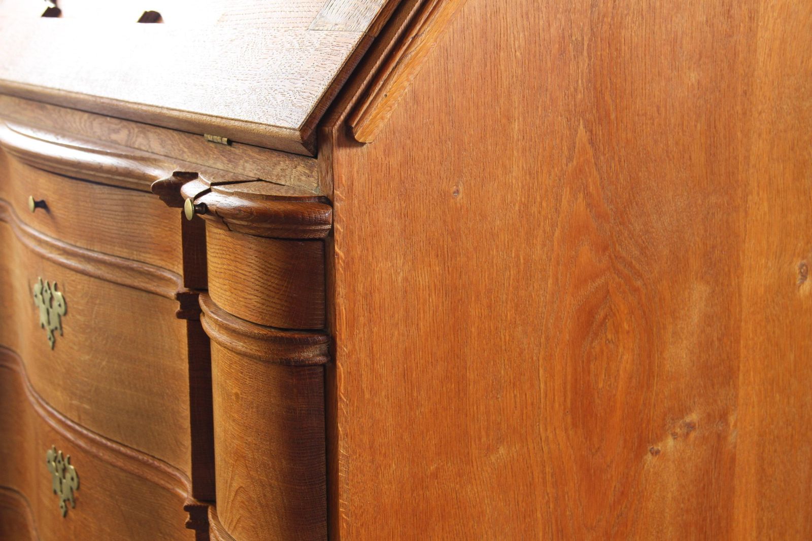 Vintage 1960s Oak Fold Down Secretary Bureau In Style Of Kjærnulf photo buy