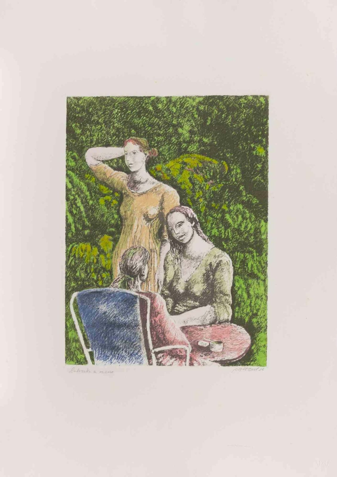 Alessio Paternesisisters   Lithograph By Alessio Paternesi   1990s1990s