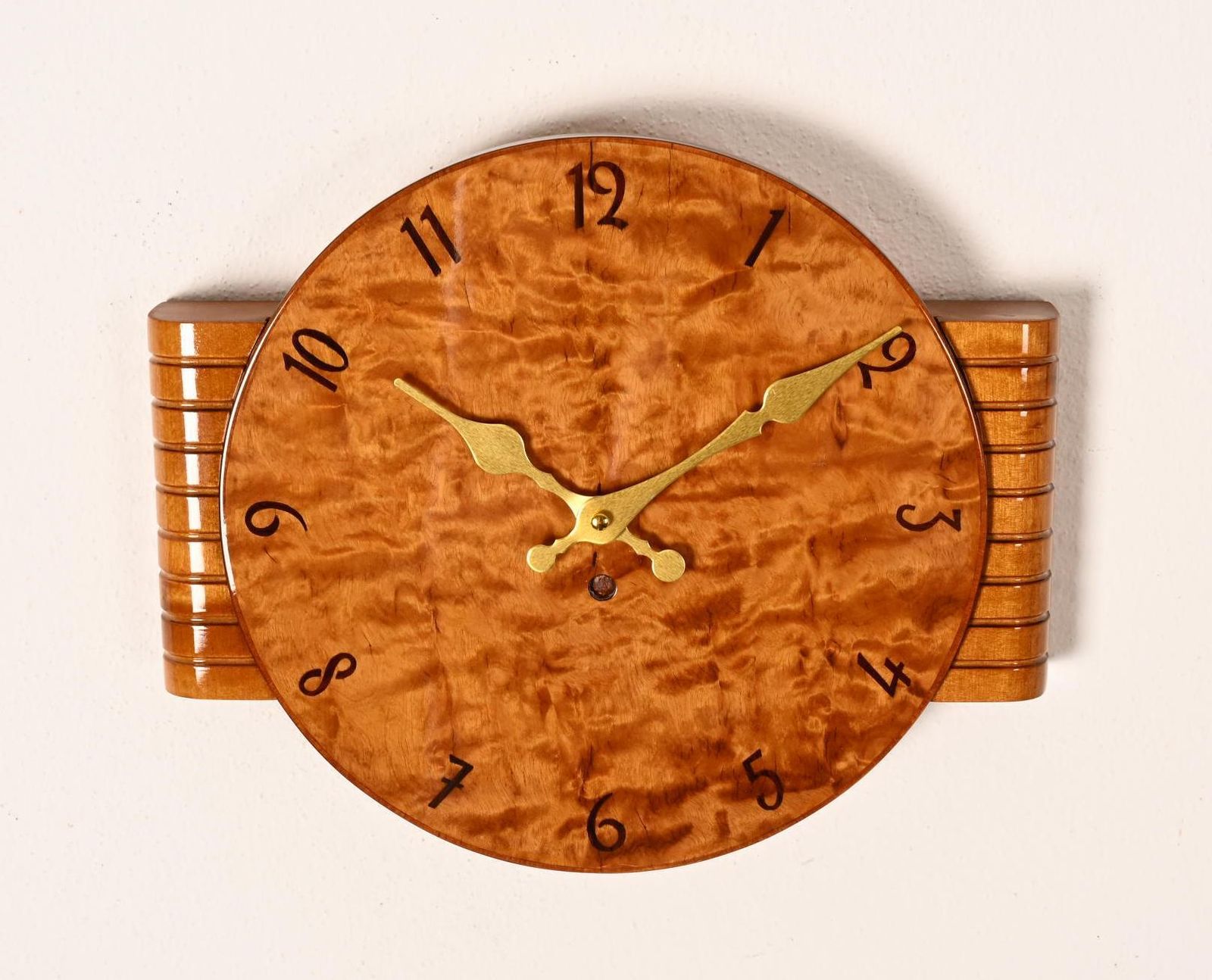 Wooden Art Deco Wall Clock photo 587.0