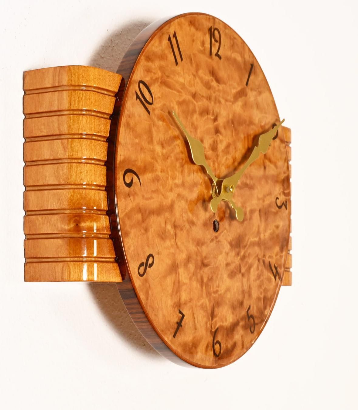 Wooden Art Deco Wall Clock photo buy