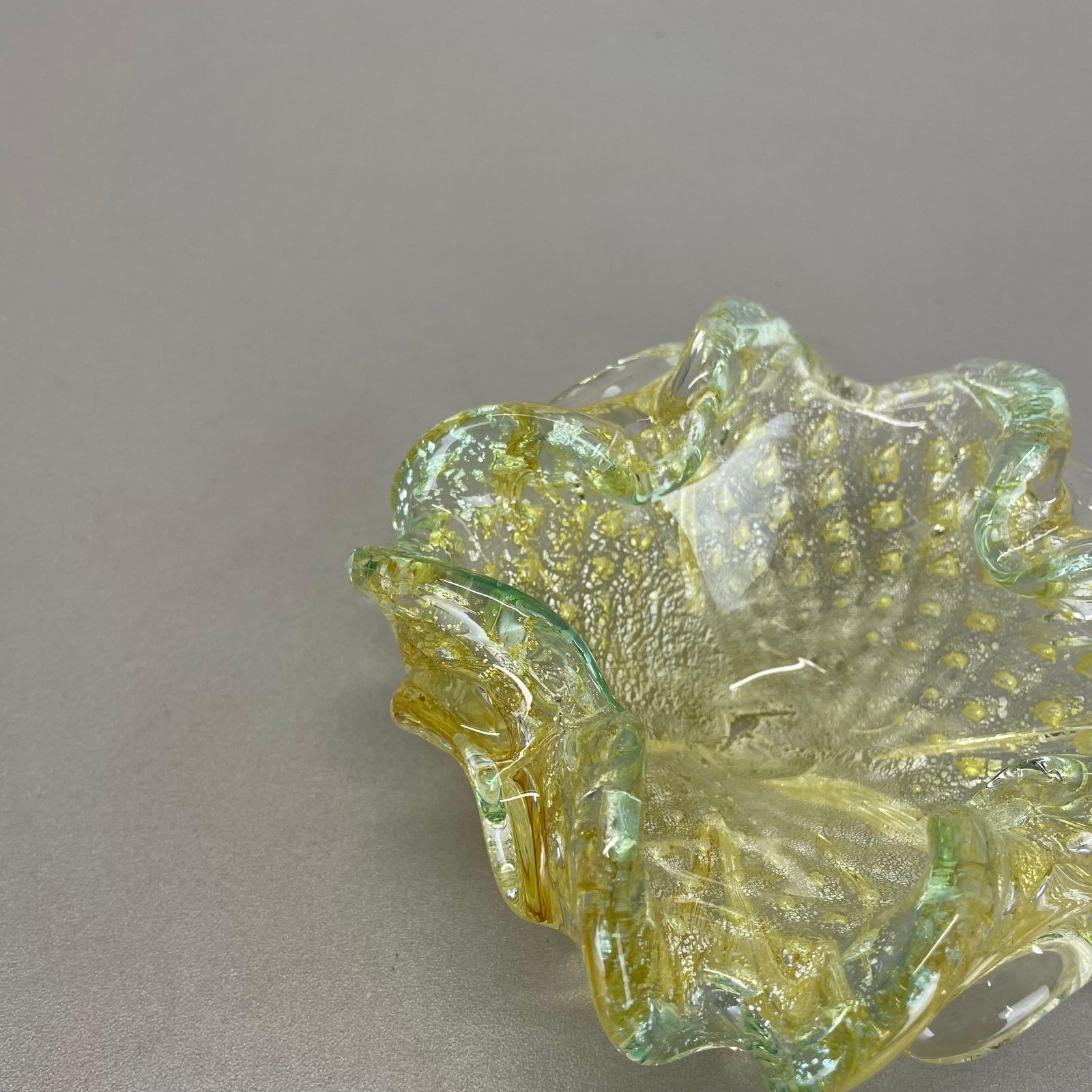 Murano Glass "Flakes" Bowl Element Shell Ashtray By Barovier + Toso, Italy, 1970 photo buy