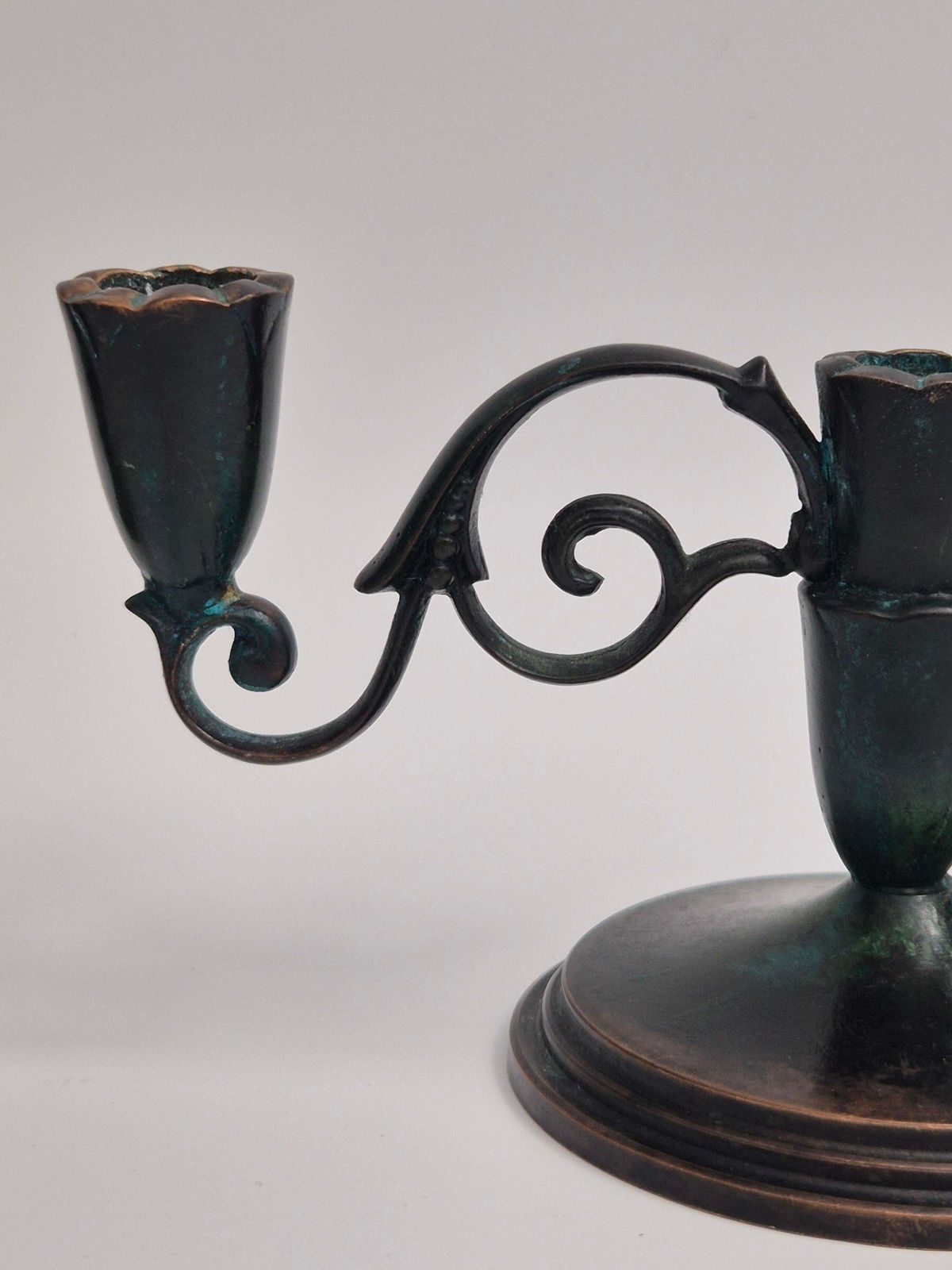 A Pair Of Rare Decorative Candelabras In Bronze, Danish Grace 1920/30s photo buy