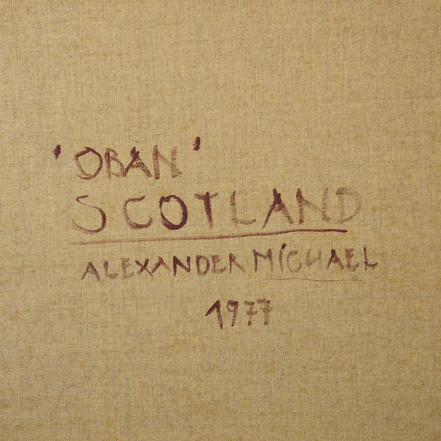 Harbor Of Oban, Scotland, 1977 – Oil Painting By Alexander Michael photo buy