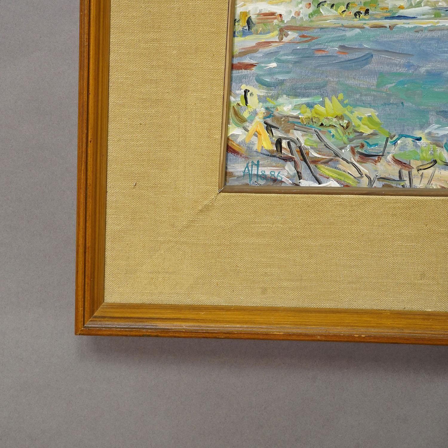 Alexander Michael Olieverfschilderij Van Een Kustlandschap In Moreira, Spanje 1986 photo 162.0