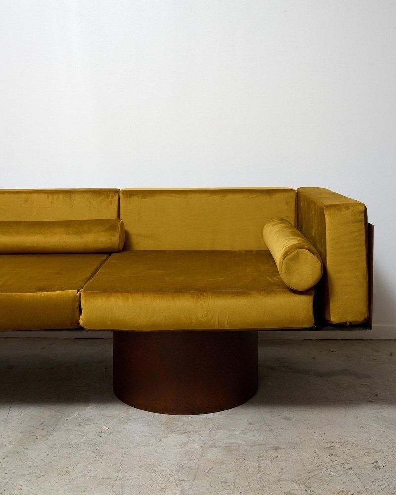 Garden Furniture Corten Steel Seating Group, 1980s, Set Of 2 photo