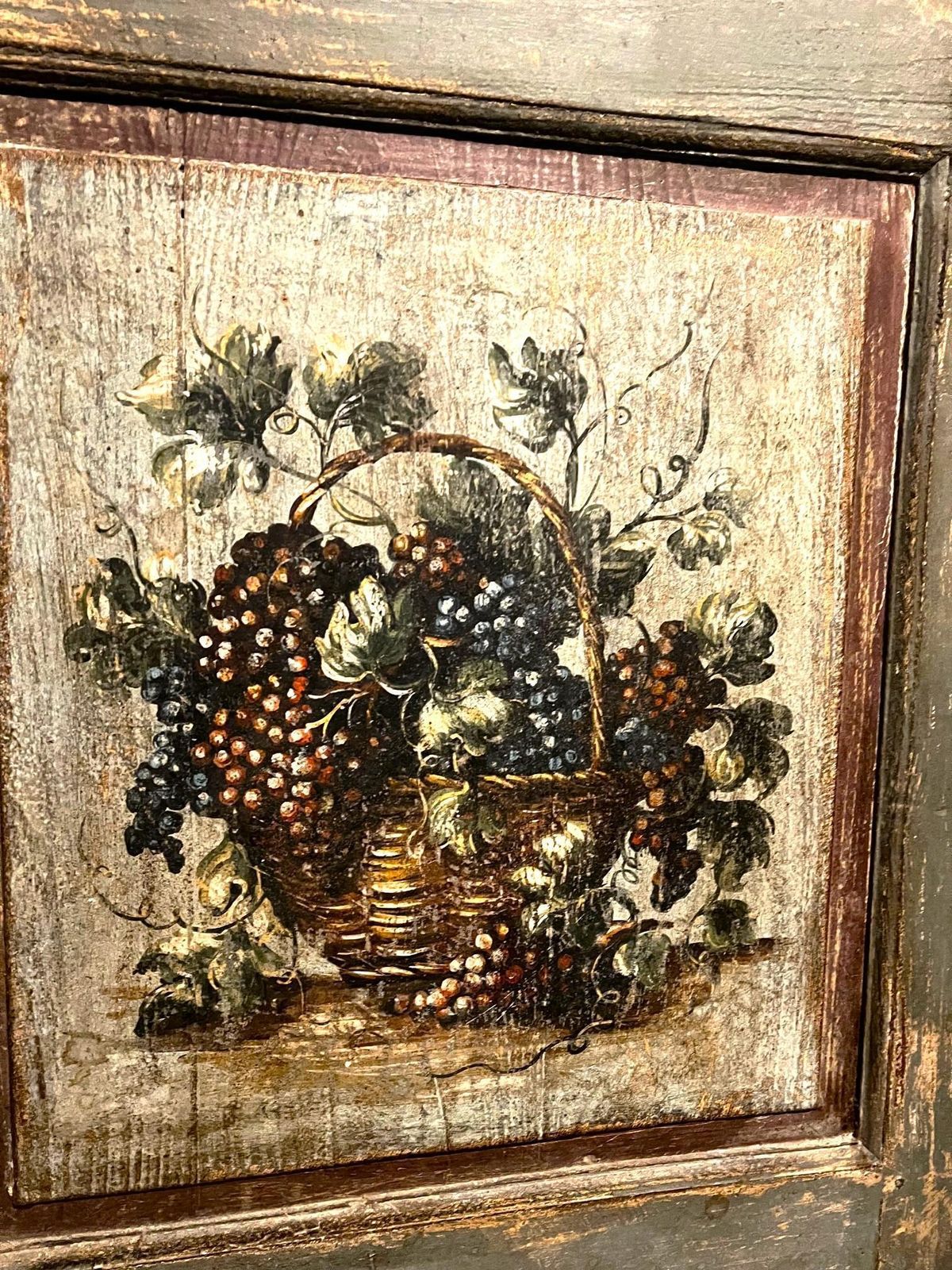 Hand Painted Interior Door, Yellow With Original Frame, Italy photo vinterior