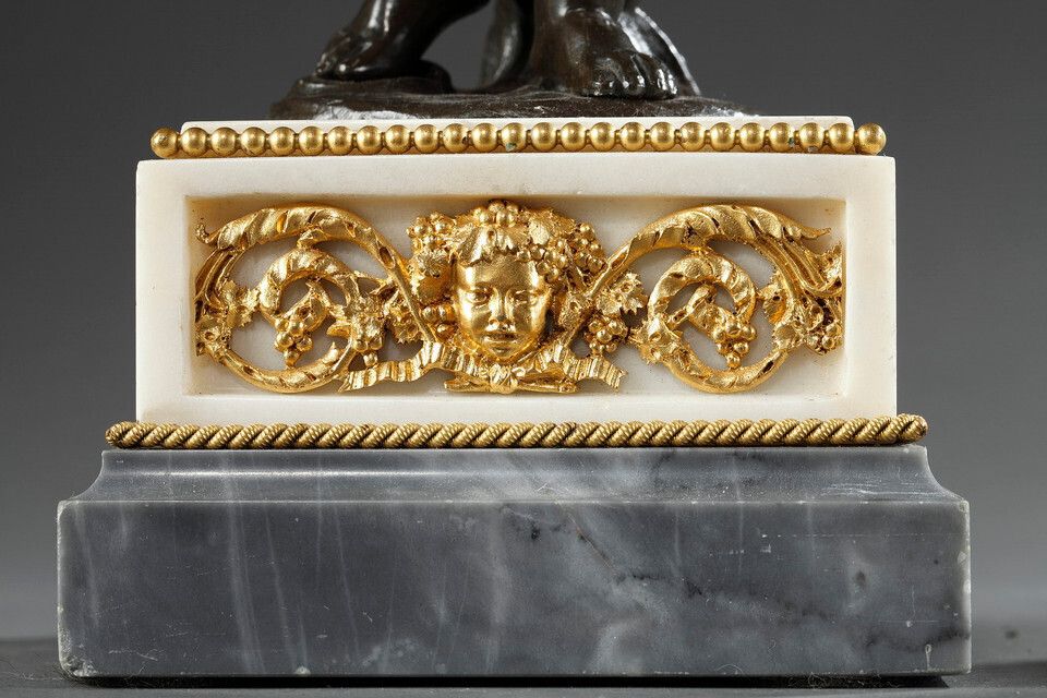 photo buy Pair Of Louis XVI Style Candelabra, In Gilt Bronze And Patina