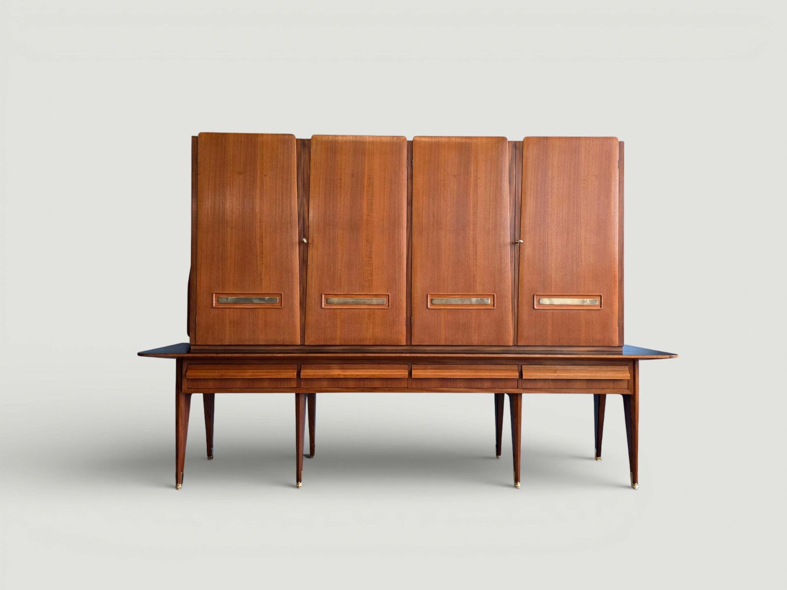 Italian Mid Century Sideboard Or Cabinet Bar Designed By Vittorio Dassi In 1950s photo for sale