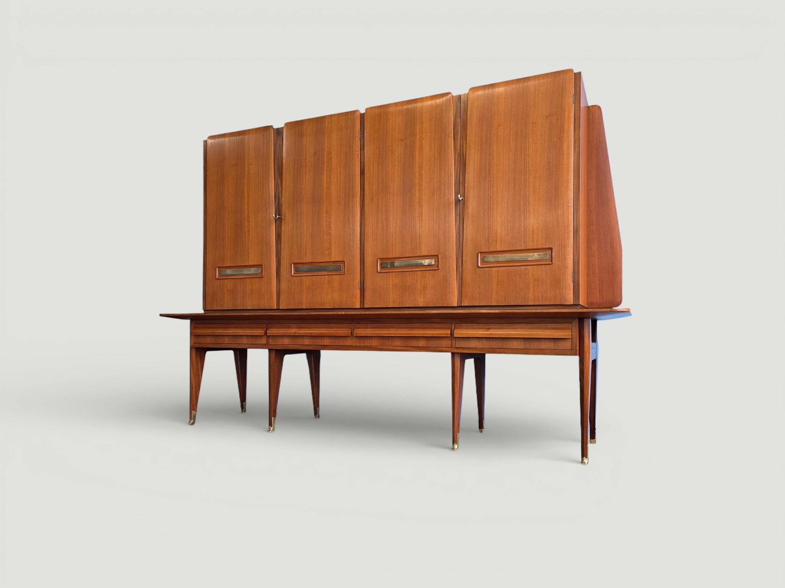 photo vintage Italian Mid Century Sideboard Or Cabinet Bar Designed By Vittorio Dassi In 1950s