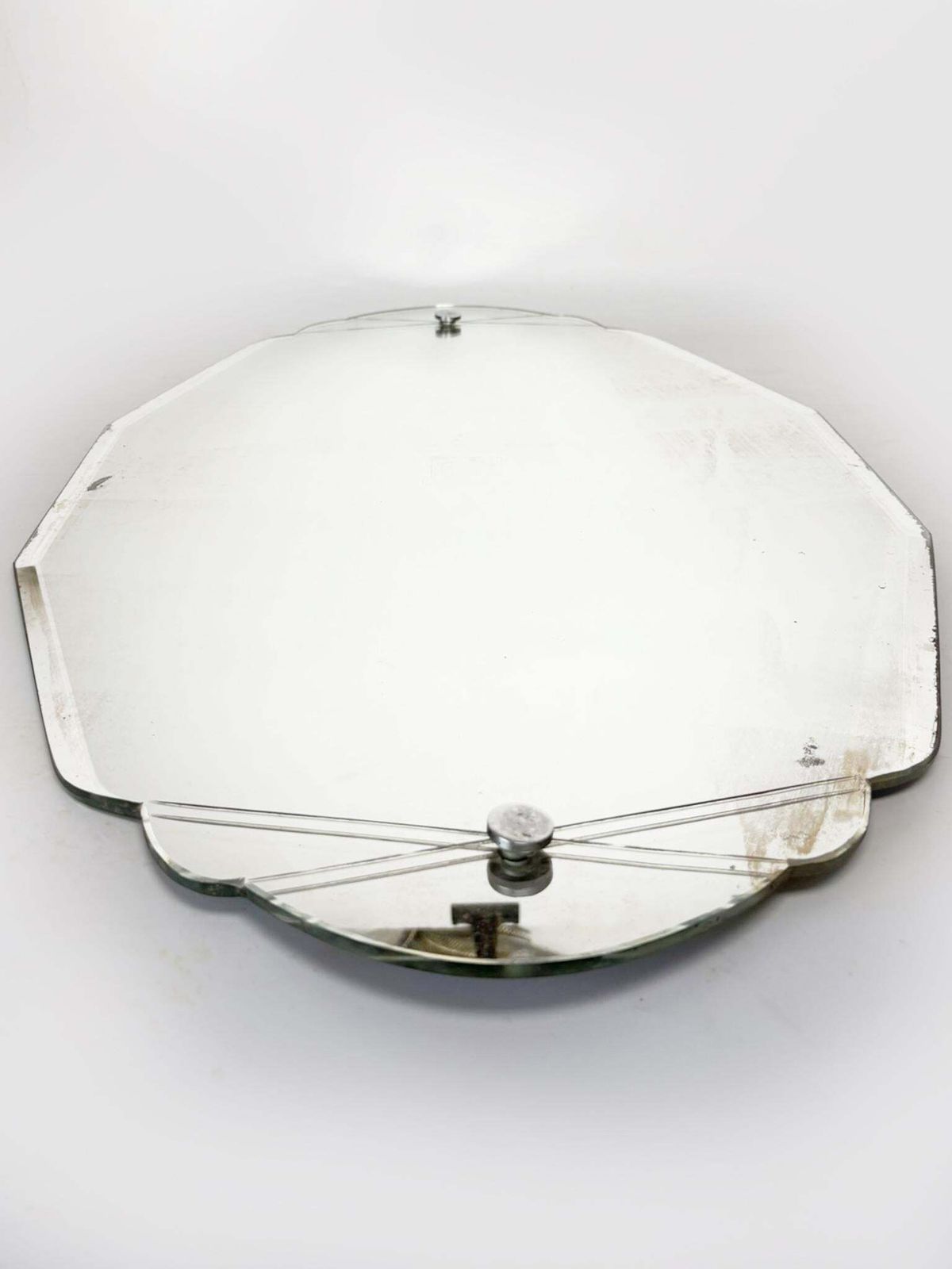 Art Deco Wall Mirror, 1940s, With Beveled Edge, France photo furniture