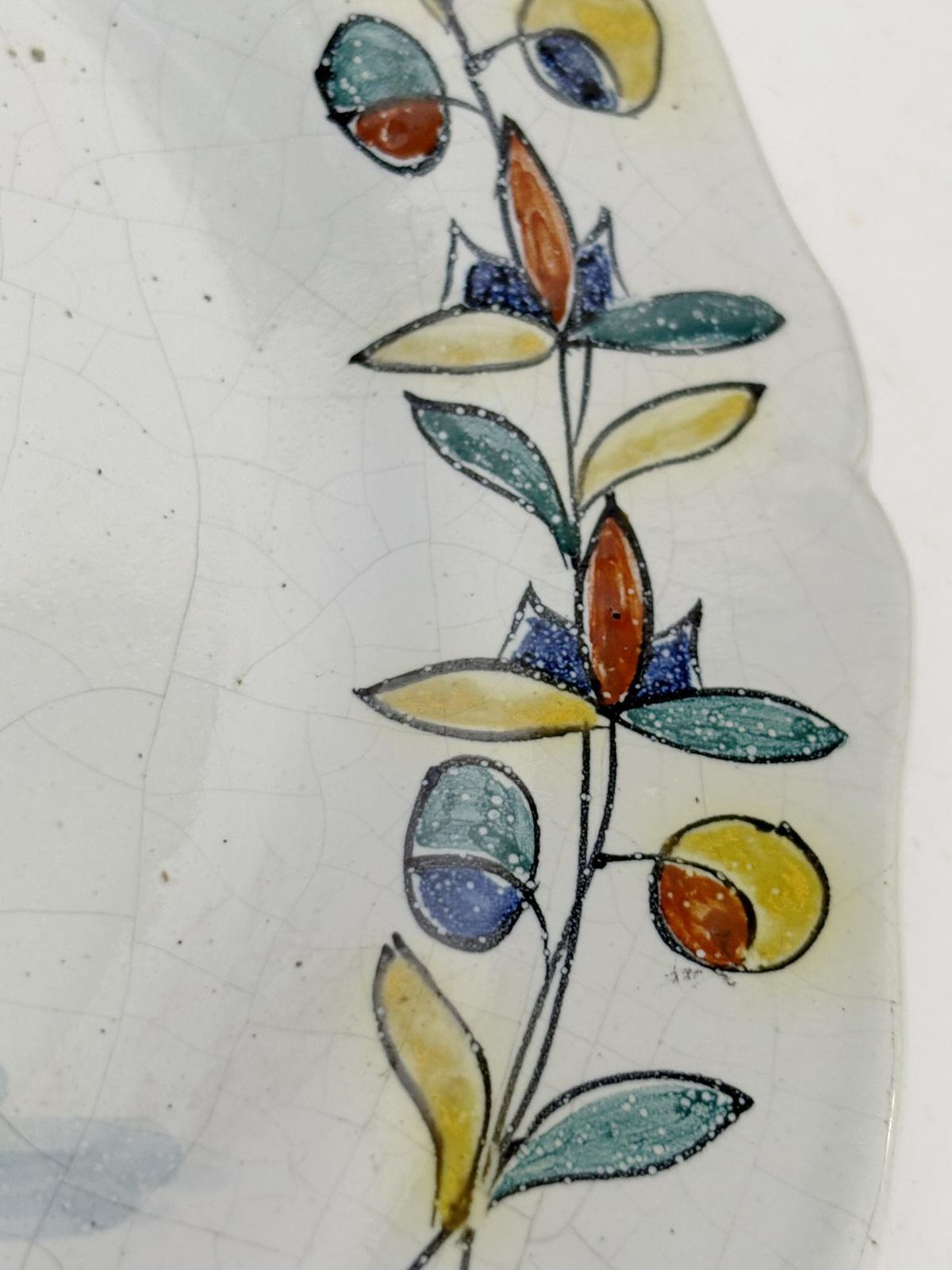 483.0 Set Of 4 Antique Pottery Plates, Decorative Motifs, France, Early 20th Century photo