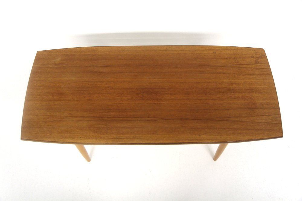 Scandinavian Coffee Table In Teak And Oak, Sweden, 1950s photo for sale