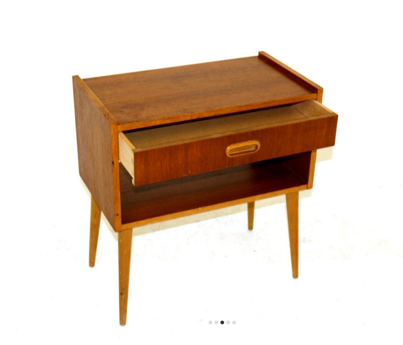Scandinavian Bedside Table In Teak And Oak, Sweden, 1960s photo for sale