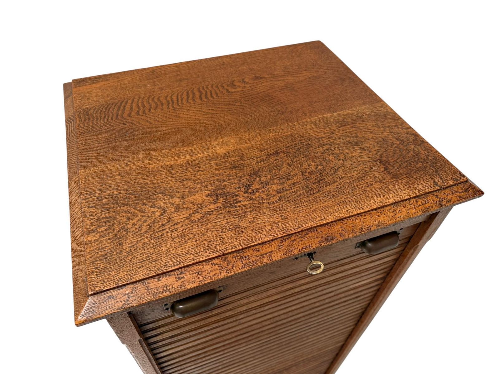 Art Nouveau Filing Cabinet With Tambour Shutter Door, 1900s photo for sale