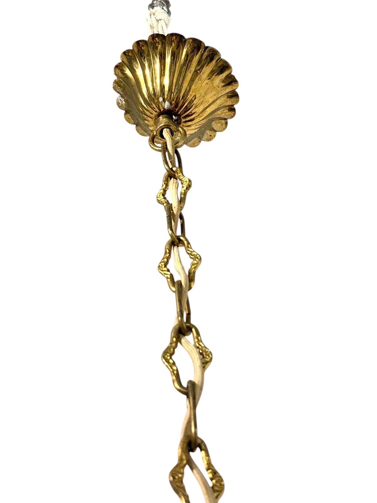 Lighting Late 19th Century Gilt Bronze And Crystal Eight Light Chandelier photo