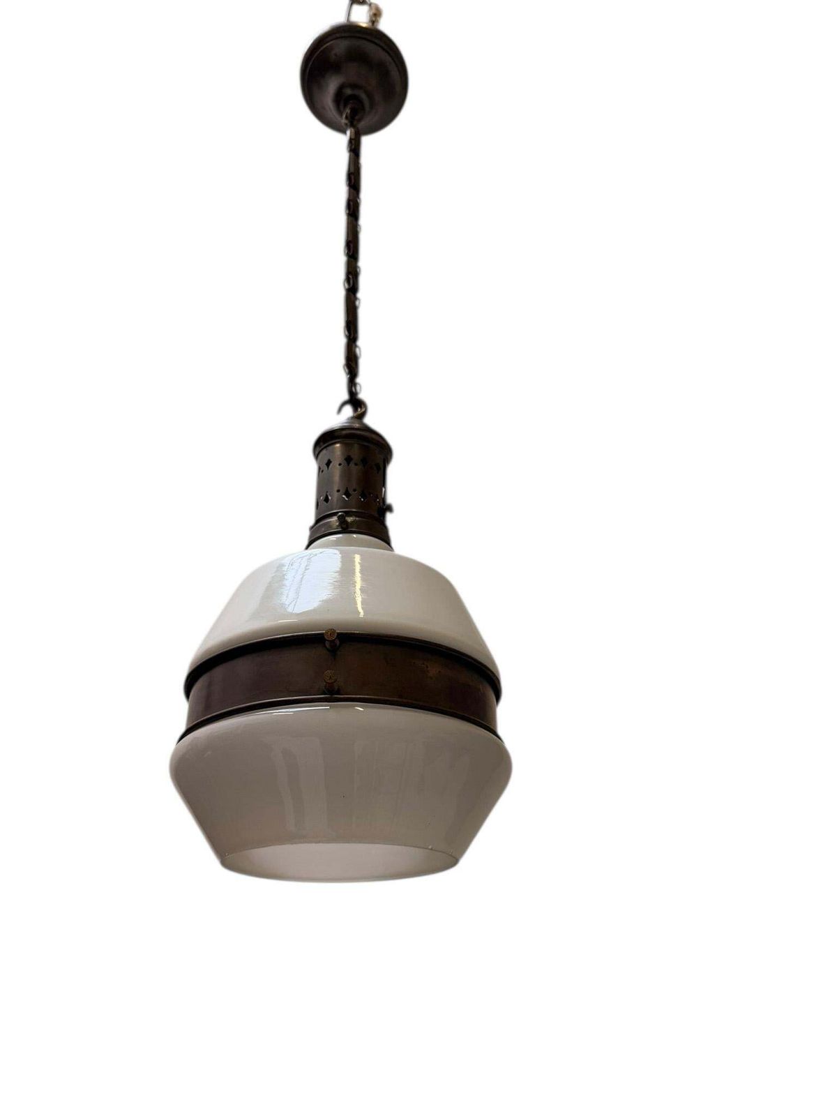 Arts & Crafts Pendant Lamp In The Style Of Peter Behrens, 1900s photo vintage
