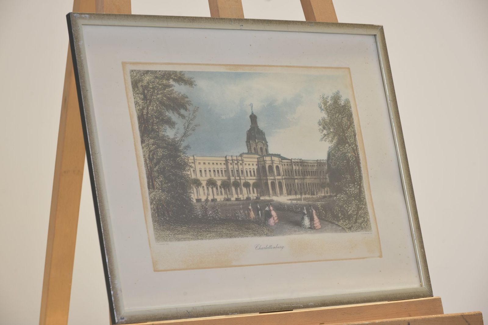 Steel Engraving, Charlottenburg Palace, Berlin Veduta By A. Carse, Circa 1855 photo for sale
