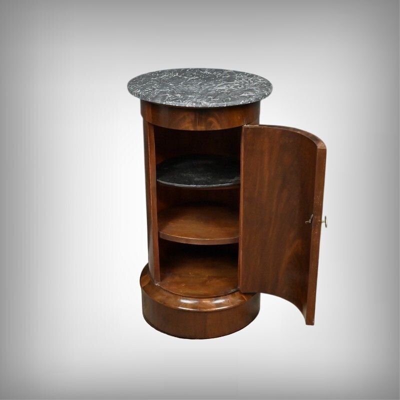 Mahogany Nightstand Bedside Table, Empire Style – Late 19th Century photo furniture