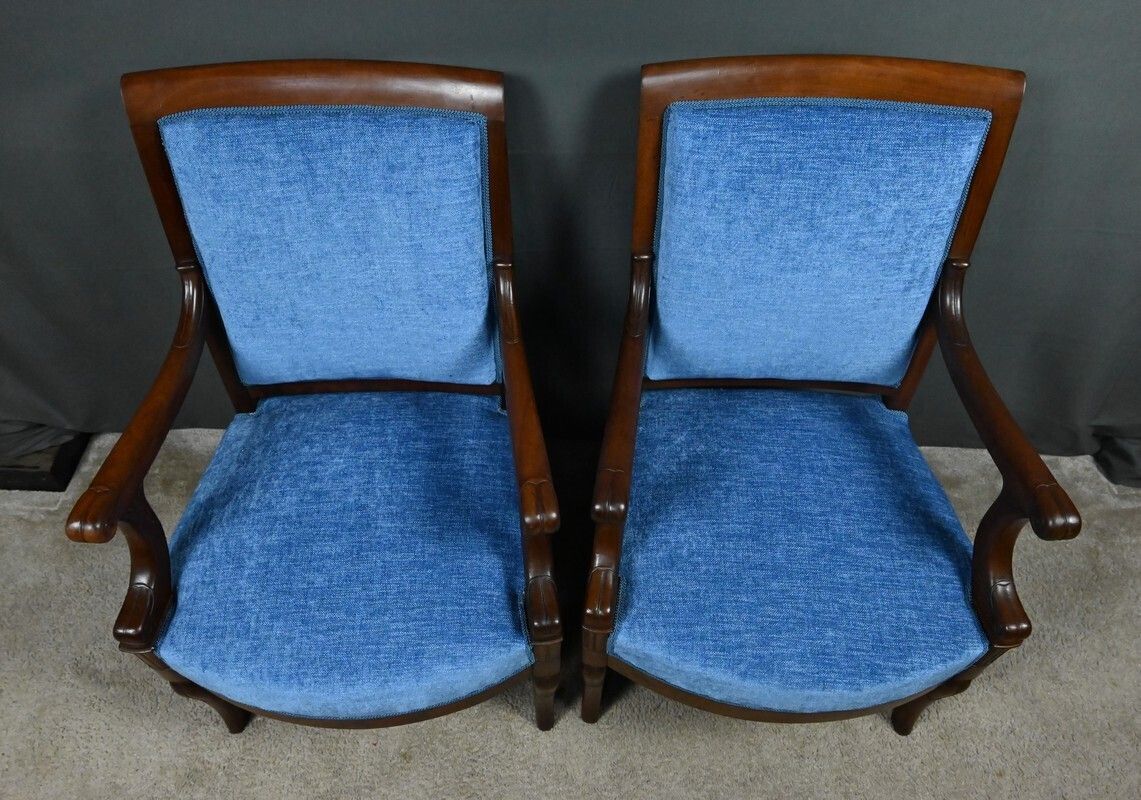 Pair Of Mahogany Armchairs, Restoration Period – Early 19th Century photo 2320.0