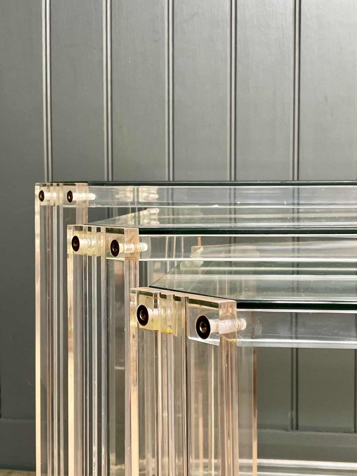 Lucite Nest Of Tables, Mid 20th Century photo furniture