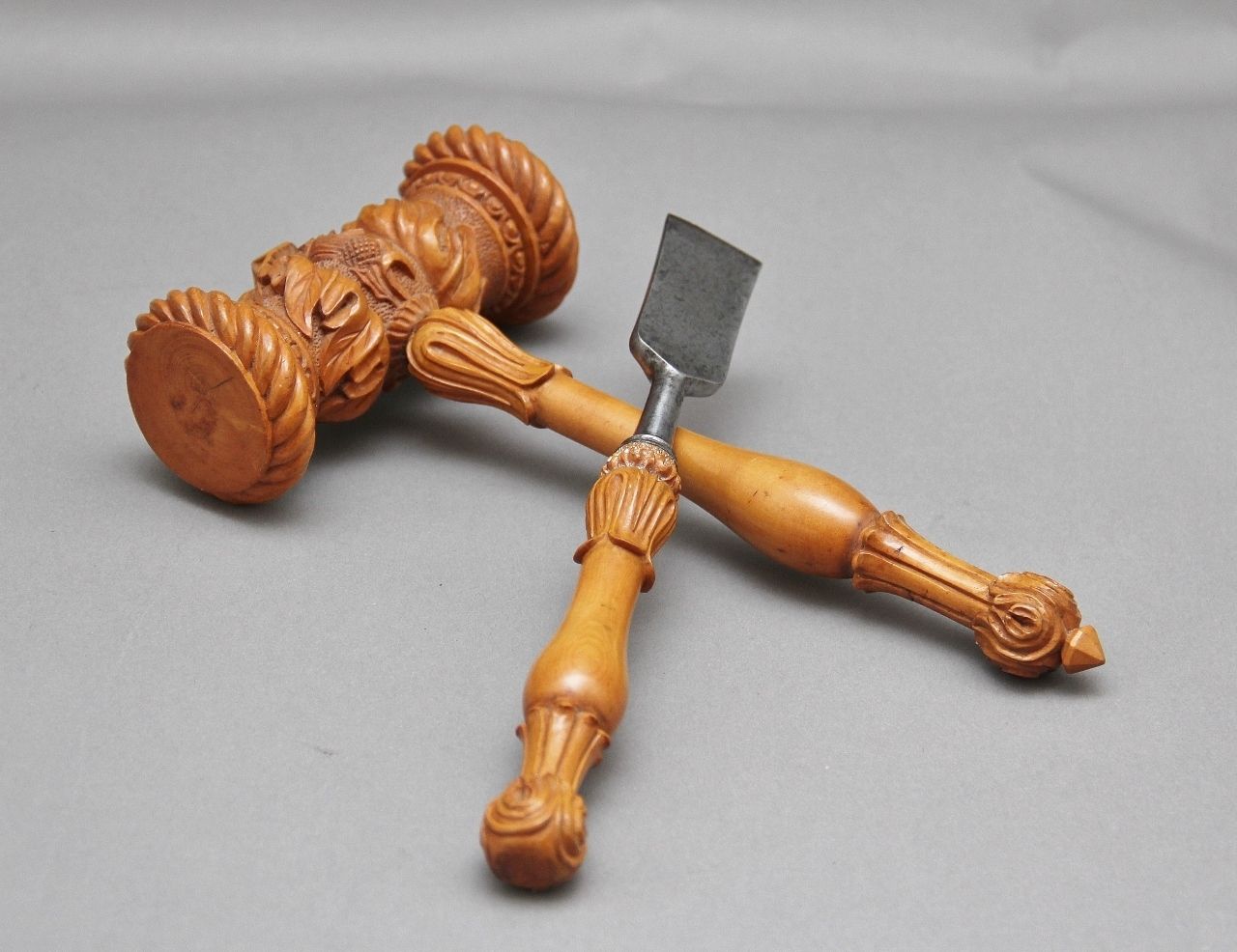 photo furniture 19th Century Ceremonial Launching Mallet And Chisel