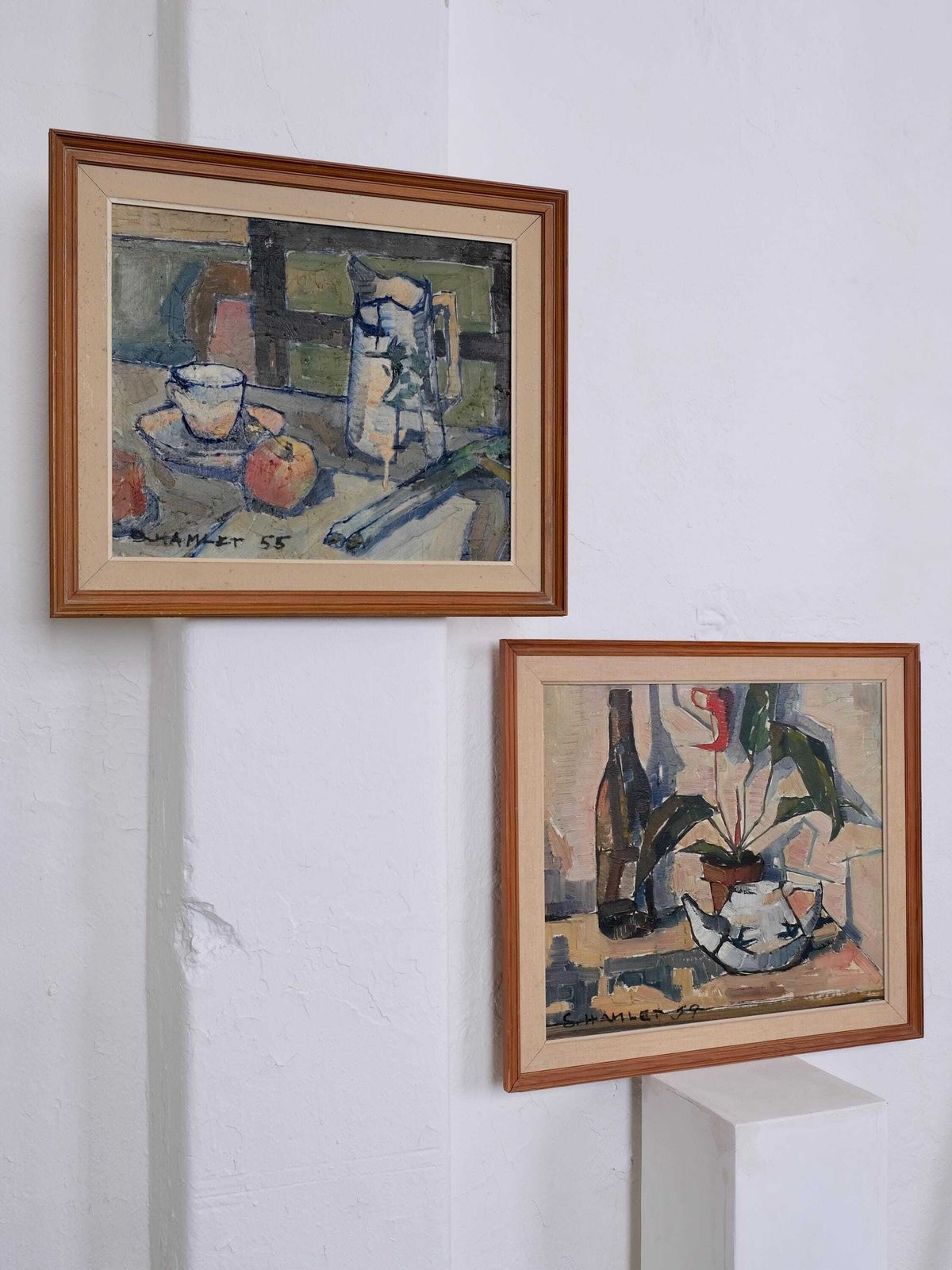 Sven Olof Hamlet Still Life Oil Painting With Pitcher | 1955 photo buy