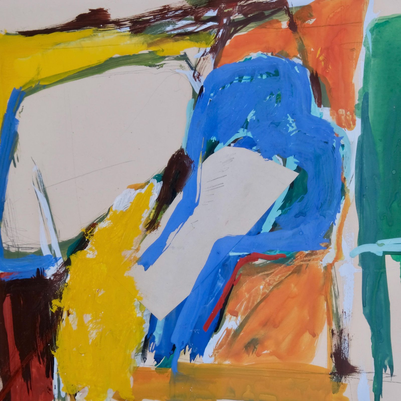 Abstract Composition Painting | Leopold Fare | Sweden | 1960s photo 686.0