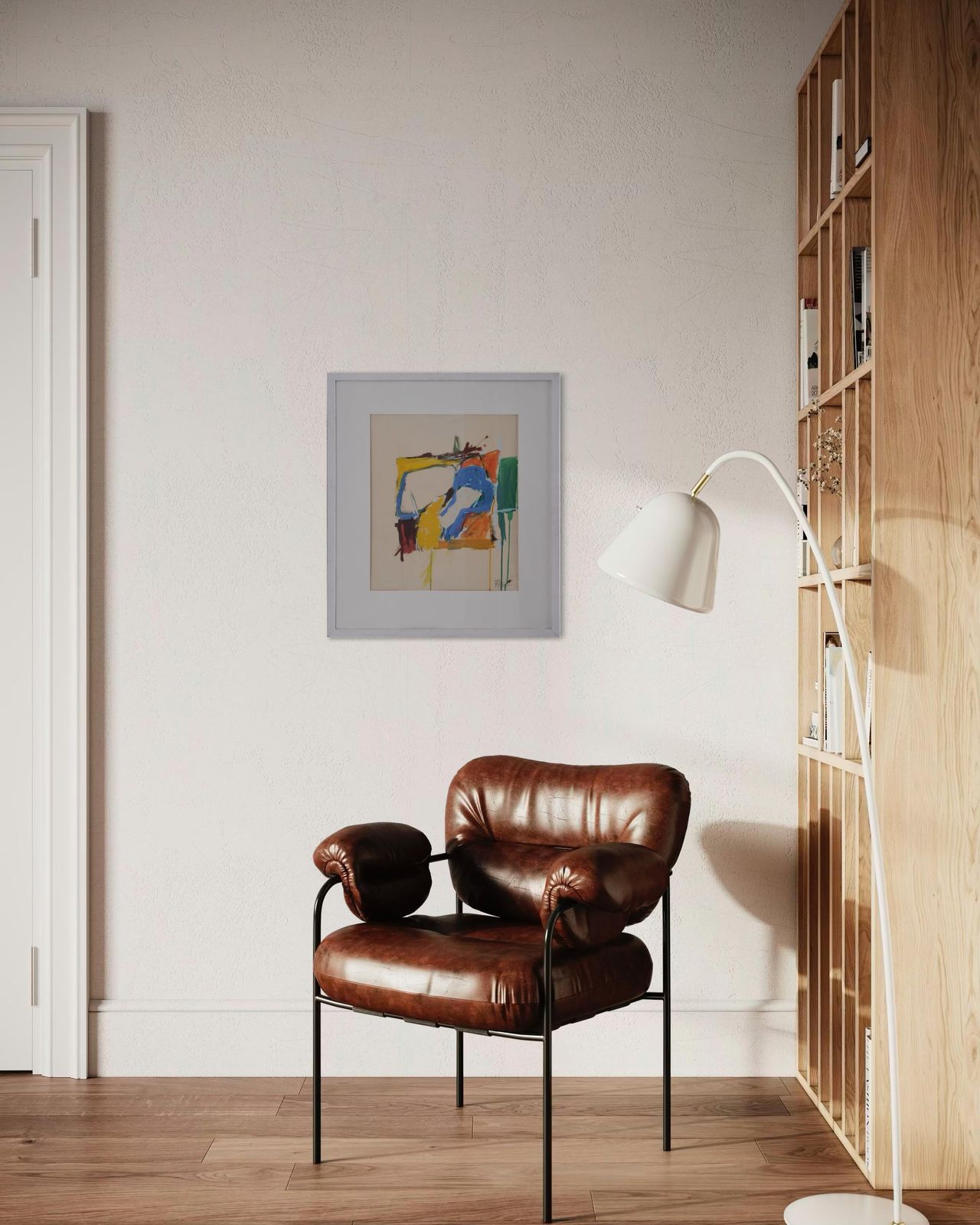 photo for sale Abstract Composition Painting | Leopold Fare | Sweden | 1960s