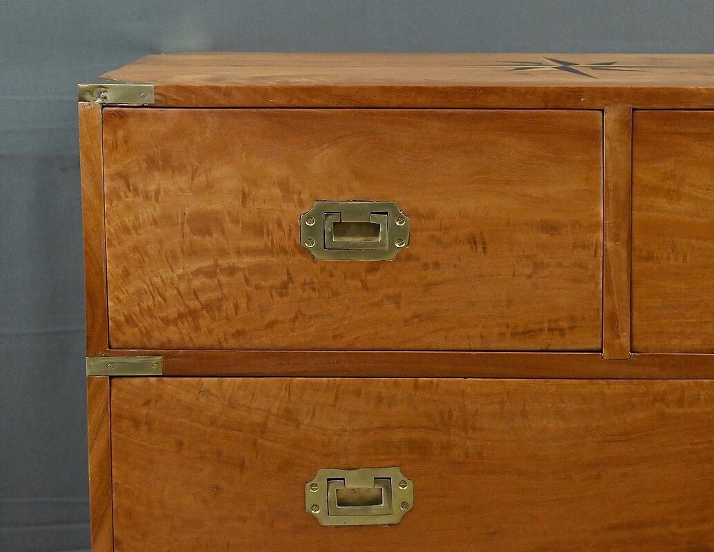 photo furniture Solid Mahogany Marine Chest Of Drawers, India – 20th Century