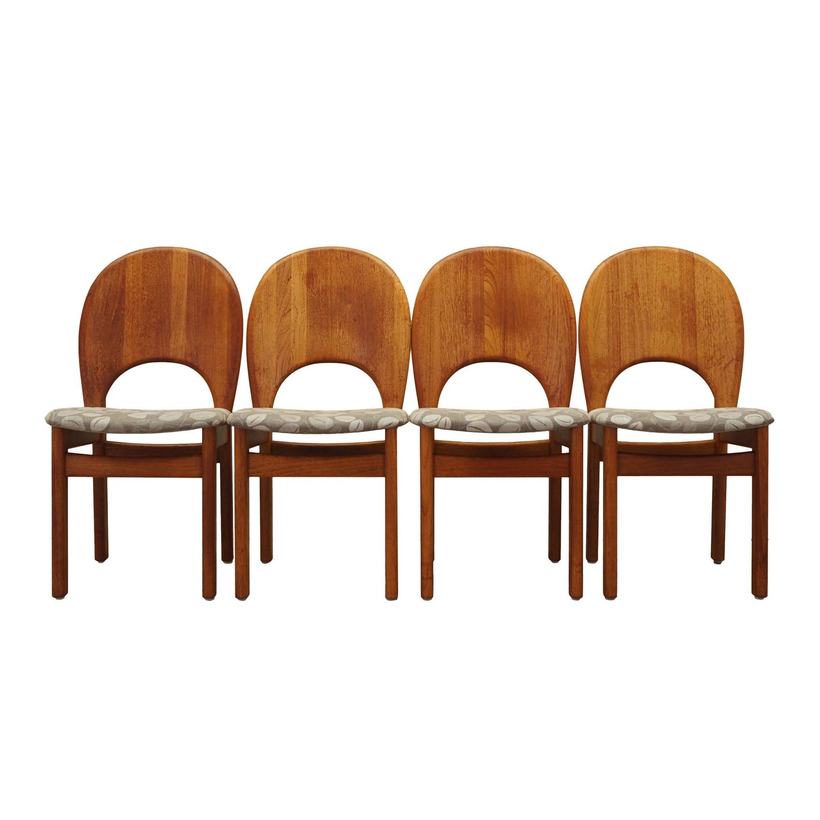 Set Of Four Teak Chairs Danish Design 1960s Designer Niels Koefoed Manufacturer Glostrup