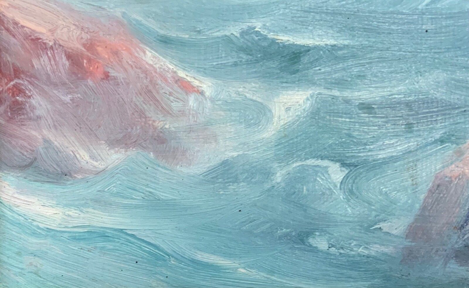 Art Vintage Marine Seascape Oil On Cardboard, Signed By Karl Gustav Holmberg 1960s photo