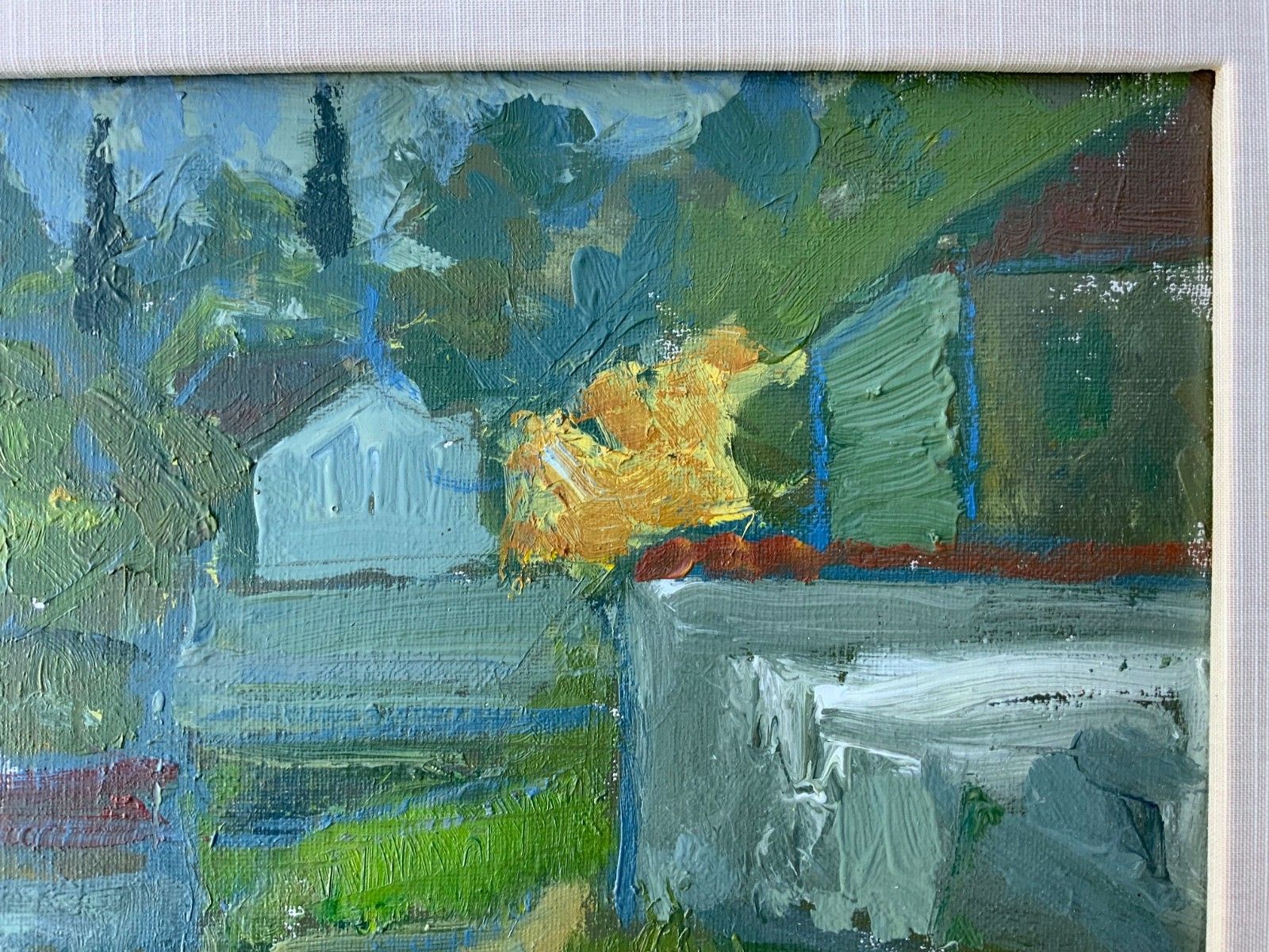Art Vintage Landscape Painting By Svan Grandin (1906 1982) Landscape In France photo