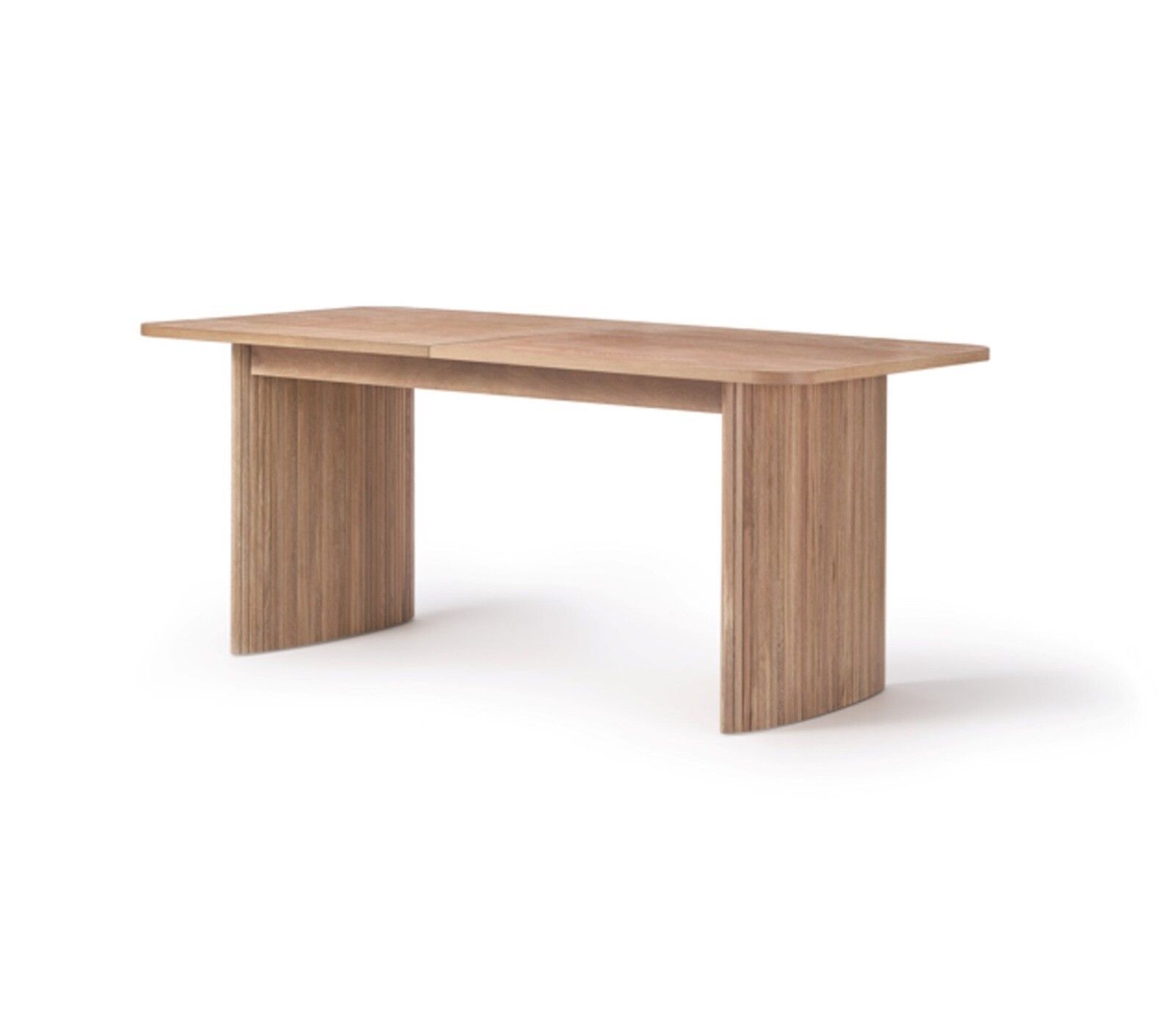 Large Oak  Dining Table In Wood And Veneer 6 Seats Used