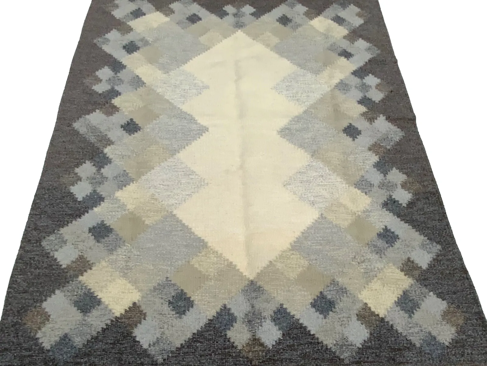 photo buy Mid Century Swedish Kilim Röllakan Rug By Brita Svefors For Axeco Svenska 1960s