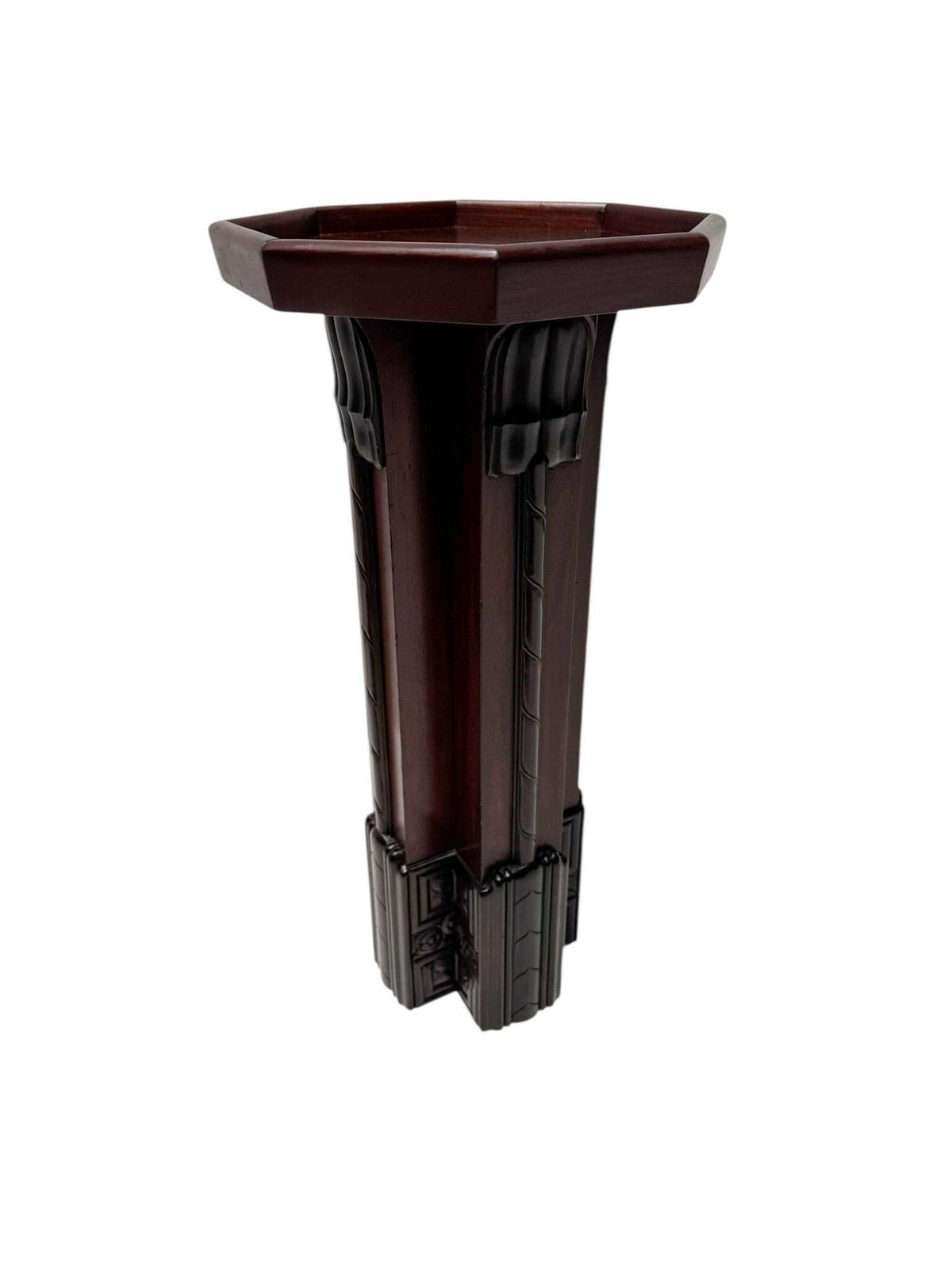Art Deco Amsterdamse School Pedestal By F.A. Warners, 1920s photo Home Decor