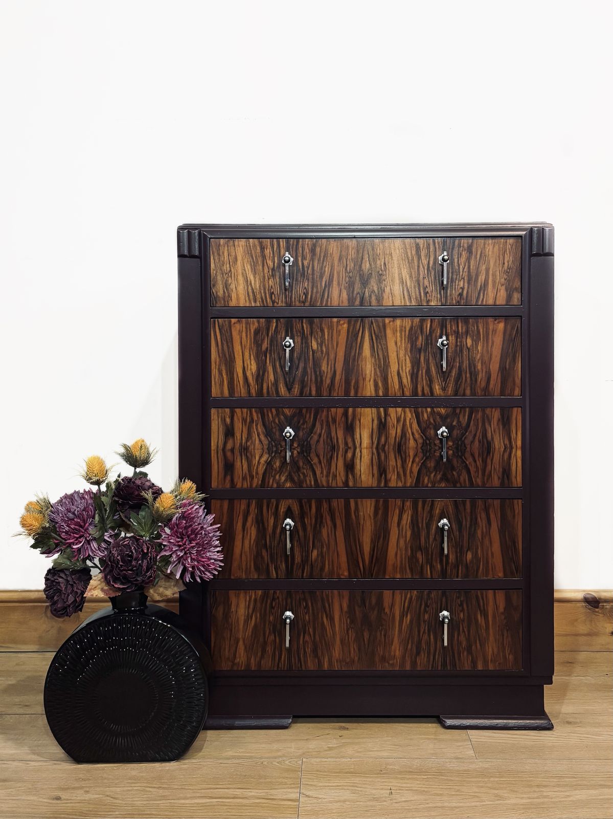 Art Deco Walnut Chest Of Drawers
